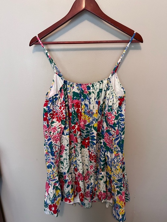 Aakaa Dresses & Skirts - Aakaa White floral print summer flowy Sundress loose tiered easy style size M